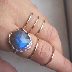 Labradorite Cove Ring Labradorite Jewelry, Delicate Rings, Brilliant Diamond, Stacking Rings, Rose Cut, Diamond White, Sapphire Ring, Labradorite, Wedding Bands