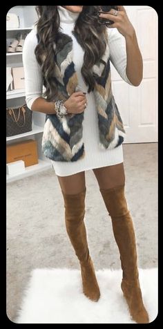 Casual Thanksgiving Outfits, Thanksgiving Outfits, Perfect Fall Outfit, Casual Skirt Outfits, Winter Dress Outfits, Dresses Casual Fall, Dresses Casual Winter, Fall Dress Outfit, Dress Winter