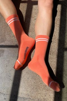 Boyfriend Socks, Orange Socks, The Boyfriend, Manhattan Toy, Favorite Boots, Sports Socks, Sport Socks, Seasonal Fashion, Baby Romper