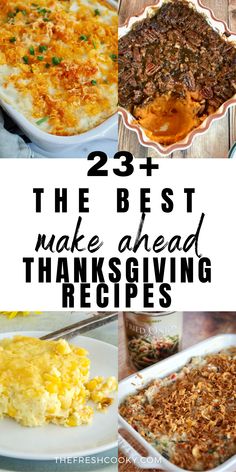 the best make ahead thanksgiving dinner recipes