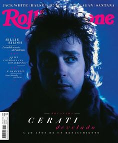 a man with long hair on the cover of a magazine, called romane by cerati del cielolo