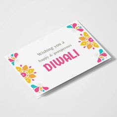 a greeting card with the words wishing you a happy and precious diwali on it