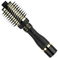 Elevate your styling routine with the Hot Tools Pro Artist 24K Gold Collection One-Step Small Detachable Blowout & Volumizer. This upgraded hair tool takes blowouts to the next level with its detachable design, 24K Gold surface, and four heat settings including a medium temperature option. In one step, say goodbye to long hours spent on perfecting your look and hello to quick, gorgeous results with less damage. The 24K Gold barrel ensures even heat distribution, creating consistent and long-last Hair Dryer Styler, Hair Blow Dryer, Oval Brush, Blow Dry Brush, Hair Tool, Hair Dryer Brush, Hair Brush Straightener, Straightening Brush, Hot Tools