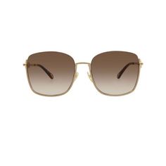 Chloe Chloe Square-Frame Metal Sunglasses Gold Women’s Temple Length: 145mm; Lens Width: 59mm; Bridge Width: 18mm | Brown Lenses | Comes With A Protective Designer Case And Cleaning Cloth.Made In Italy Chloe Chloe, Novelty Sunglasses, Round Eyewear, Chloe Sunglasses, Chloe Brown, Eye Glass, Round Eyeglasses, Shades Sunglasses, Sunglass Hut