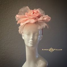 Pink Kentucky Derby Fascinator Kentucky Oaks Hat Pink Bridal - Etsy Spring Wedding Headband With Pinched Crown, Evening Fitted Headpiece With Handmade Flowers, Formal Costume Hats And Headpieces With Handmade Flowers, Feminine Mini Hats For Weddings, Elegant Spring Fascinator With Matching Headband, Spring Wedding Fascinator, One Size Fits Most, Whimsical Handmade Flower Fascinator For Garden Party, Evening Costume Hats With Handmade Flowers, Flower Headpiece For Garden Party