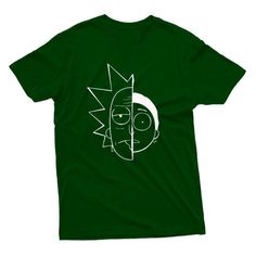 a green t - shirt with the face of rick from rick rick rick rick rick rick rick