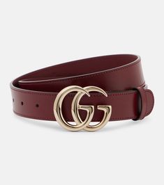 GG Marmont leather belt in red - Gucci | Mytheresa Gucci Designer Leather Belt, Modern Gucci Leather Belt Buckles, Gucci Leather Belt Buckle With Removable Belt, Luxury Gucci Leather Belt, Modern Gucci Leather Belt, Chic Gucci Belt For Formal Occasions, Classic Gucci Belt Buckles, Gucci Luxury Belt For Formal Occasions, Gucci Luxury Belts For Formal Occasions