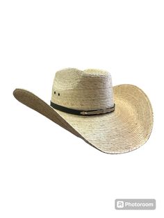 ONE MEXICAN PALM COWBOY HAT 16.5" APROX WHOLE  DIAMETER  8" HEAD CIRCUNFERENCE  100% Palm Leaf HANDMADE  ARTESANAL  COWBOY Hat Style  Handmade by artisans in GUANAJUATO  Mexico  Made from Palm leafs. These hats are individually hand crafted by artisans  Great for Everyday Use Inner Elastic Band to help with the one size fits most Handmade Western Straw Hat For Country Events, Western Style Panama Hat With Flat Bill For Outdoor, Western Straw Hat For Country Events With Flat Bill, Western Straw Hat With Flat Bill For Country Events, Country Style Straw Hat For Western-themed Events, Adjustable Flat Bill Straw Hat For Outdoor, Adjustable Flat Bill Straw Hat For Outdoors, Western Panama Hat For Country Events, Western Straw Hat With Flat Bill For Ranch