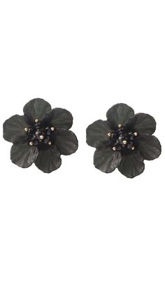 Wow the crowd with these magnificent FLOWER EARRINGS! These beautiful earrings will add a pop of color to your outfit and a dose of glamour to your style. Enjoy the compliments you’ll get when you wear these statement earrings—they’re sure to turn heads! Black Flower Earrings For Gift, Chic Flower Shaped Earrings For Evening, Chic Flower-shaped Evening Earrings, Chic Flower-shaped Earrings For Party, Chic Black Flower Jewelry, Trendy Black Clip-on Earrings, Elegant Black Flower-shaped Earrings, Chic Evening Flower Earrings, Black Drop Clip-on Earrings For Party