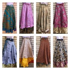 ad eBay - Find many great new & used options and get the best deals for 20 PC Lot Indian Vintage Silk Skirt Wrap Women Printed Reversible Skirt Wholesal at the best online prices at eBay! Free shipping for many products! Long Silk Skirt, Hippie Rock, Magic Skirt, Sari Skirt, Flamenco Skirt, Long Wrap Skirt, Silk Wrap Skirt, Indian Skirt, Silk Maxi Skirt