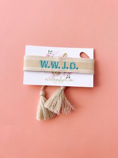 Handpicked by our family to share with you! Don't miss this ⭐️ estellejoylynn - W.W.J.D. Bracelet / Religious Tassel Bracelet / WWJD |Teal ⭐️ online now at modernburlap.com and ready to ship! Wwjd Bracelet, Bracelet Colors, What Would Jesus Do, Colors Shades, Boho Fringe, Tassel Bracelet, Religious Jewelry, Tassel Fringe, Color Shades