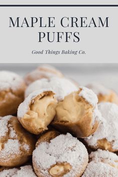 maple cream puffs piled on top of each other