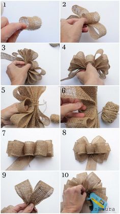 step by step instructions on how to make a burlock bow