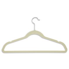 a white plastic hanger on a white background