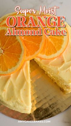 Enjoy the bright, zesty flavors of this Orange Almond Cake during the holiday season. This Orange Almond Cake recipe blends fresh oranges with almonds for a soft, aromatic cake that’s perfect for Christmas cakes and holiday gatherings. It’s simple yet elegant, making it a wonderful choice for anyone looking to add a little sunshine to their holiday baking! Italian Orange Cake, Orange Sponge Cake Recipe, Orange Cake Recipe Easy, Orange Layer Cake, Orange Almond Cake, Orange Sponge Cake, Bakery Style Cake, Lemon Curd Cake, Orange And Almond Cake