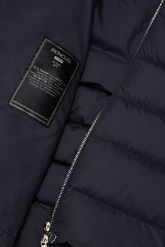 Designed to provide protection and warmth without renouncing style, the Arneb down jacket fuses luxury and comfort in a streamlined silhouette. Crafted from lightweight micro chic, the short puffer boasts a hood - easily adjusted or detached to fit your needs. Featured in classic colors, the hooded jacket is an easy-to-wear addition to your wardrobe. Moncler Windbreaker, Moncler Maya 70 Short Down Jacket, Black Moncler Jacket, Moncler Light Up Jacket, Luxury Men's Puffer Jacket With Double-lined Hood, Hooded Jacket, Down Jacket, Navy Blue, Mens Jackets