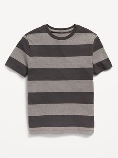 Softest Short-Sleeve Striped T-Shirt for Boys | Old Navy T Shirt For Boys, Boys Graphic Tee, No Background, Striped T Shirt, Soft Shorts, Boys Shirts, Grey Stripes, Blue Stripes