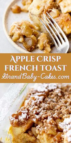 This Apple Crisp French Toast has decadent layers of moist French bread, rich creamy custard, buttery spiced apples and crumbly streusel that bake together to perfection! #applecrispfrenchtoast #breakfastrecipe #makeaheadbreakfast Crisp French Toast, Overnight French Toast Recipe, Weekend Brunch Recipes, Brunch Inspiration, Classic Breakfast, Healthy Breakfast Recipes Easy, Apple Crisp Recipes, French Toast Recipe, Best Breakfast Recipes