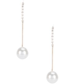 From Borrowed & Blue by Southern Living&#x2C; these earrings feature: Drop earringsGold-tone platingPost closureApprox. 2.25" L x 0.5" WImported. Bridal Jewellery Earrings, Pearl Drop Earrings Gold, Pearl Dangle Earrings, Pearl Earrings Dangle, Southern Living, Accessories Jewelry Earrings, Dillard's, Pearl Drop Earrings, Gold Pearl