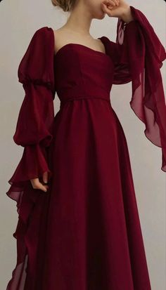 Wine Red Prom Dress, 21th Birthday, Long Sleeve Dress Formal, בר מצווה