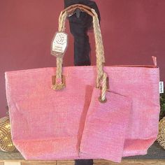 Sun N’ Sand Pink Woven Beach Tote Condition: Never Used. Like New With Tag! Details: Inside Pocket. Zipper Closure. Fully Lined. Outside Attached Zippered Accessory Pouch For Quick And Easy Access To Keys, Phone, Lipgloss, Etc.. Woven, Braided Shoulder Strap. Size: Approximately 13.5”H X 23”W. Accessory Pouch Approximately 6”H C 9.75”W. (See Photos) Summer Pink Beach Bag For Vacation, Pink Summer Beach Bag For Vacation, Eco-friendly Pink Beach Bag For Beach Season, Pink Eco-friendly Beach Bag, Eco-friendly Pink Beach Bag, Pink Beach Bag For Summer Travel, Pink Summer Beach Bag For Travel, Pink Beach Bag For Vacation, Tropical Pink Beach Bag For Summer