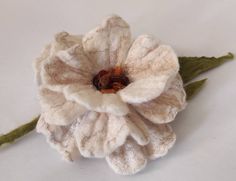 Natural Felt Brooch, Felted Brooch, Wool Accessory, Gift for Mother From Daughter, Jewelry Flower, Flower Brooch, Felt Natural Flower, - Etsy UK Cream Flower Brooch As A Gift, Cream Flower Brooch For Gift, Brooch Felt, Wool Accessories, Daughter Jewelry, Jewelry Flower, Felt Brooch, Gift For Mother, Flower Brooch