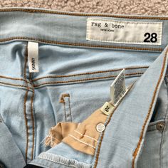 Light Denim Wash Skinny Jeans. Brand New. No Tags Clothing Labels Design, Denim Label, Labels Design, Rag And Bone, Clothing Labels, Jeans Color, Light Wash Denim, Light Denim, Mochi