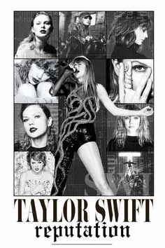 taylor swift repurfaction poster with images of taylor swift and other female models