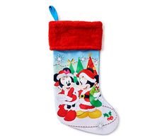 mickey mouse christmas stocking hanging on a wall