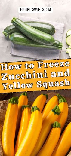 how to freeze zucchini and yellow squash