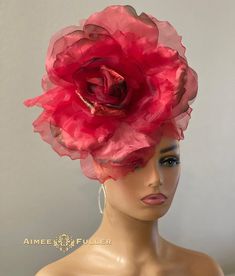 Breeders Cup, Kentucky Derby Hat, Derby Hat, Red High, Wedding Hats, Party Hat, Derby Hats, Christmas Hat, Kentucky Derby