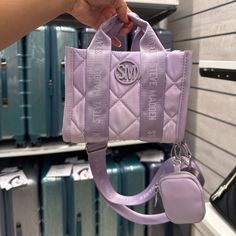 Beautiful Mini Bag! Perfect For Summer, Mix It Up For Any Outdoor Activity. Puffy Bag, Purse Purple, Trendy Purses, Steve Madden Handbags, Girly Bags, Steve Madden Bags, Fancy Bags, Pretty Bags, Victoria Secret Bags