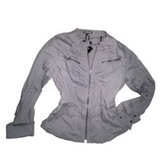 Beautiful Nwt $79 Express Lightweight Gray Cotton Zipper Front Jacket! Soft Lightweight Fabric, Perfect For Spring! Zipper Front Snap Adjustable Long Sleeves 100% Cotton Size Small Grunge Jacket, Brown Faux Leather Jacket, Green Utility Jacket, Army Green Jacket, Army Fashion, Slim Fit Jackets, Cargo Jacket, Spring Jackets, Pocket Jacket