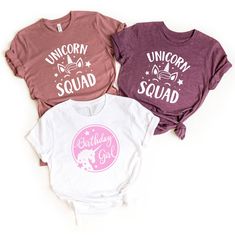 Unicorn Birthday Shirts, Unicorn Birthday Shirt, Bride Squad Shirt, Birthday Party Shirts, Dad And Son Shirts, Team Bride Shirts, Party T Shirts, Custom Dog Shirts, Unicorn Shirt