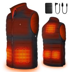 PRICES MAY VARY. 5 heating plates: The heated vest has 5 built-in heating plates and 3 temperature and level controllers for rapid heating. The heating area covers the core area of the body (left waist, right waist, left waist, right waist, middle back). Get heat to warm your body effectively. Constant heat helps keep your body warm. It warms your back, stomach and even neck throughout the day. Light and light fabrics, easy to maintain: light design, easy to carry, strong warmth, resist cold inv Good Gifts For Parents, Heated Vest, Women Skates, Vest For Men, Heated Jacket, Safety Clothing, Jacket Sweater, Body Warmer, Warm Outfits