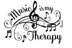 music is my therapy quote with musical notes