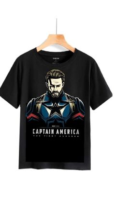 captain america t - shirt on a hanger