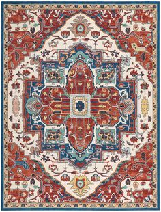 Nourison Parisa PSA01 Brick/Ivory Rug – Rugs Done Right English Decor Traditional, Ornamental Border, Nourison Rugs, Artisan Rugs, Medallion Rug, Area Rug Collections, Medallion Design, Ivory Rug, Hand Tufted Rugs