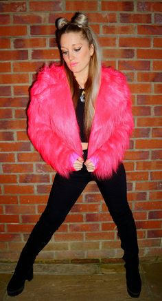 x.x. Funki-B x.x. Custom made clubwear. We Have lots of colours to choose from. See all plain colours available here https://www.funki-b.com/colours Please forward colour choices with your order. Faux Fur Large collar jacket Can be made in any colour fur and lining WOW FACTOR. Very snuggly waist length jacket fully lined with large collar design. All of our items are custom made to order. www.funki-b.com .-.x.-. The international postal charge on this item cover the tracked service. Purple Coat, Cozy Jacket, Collar Jacket, Collar Designs, Unique Designers, Waist Length, Color Choices, Fur Coat, Faux Fur