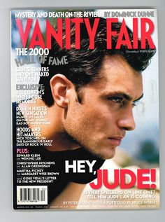 the front cover of vanity fair magazine with a man's face and name on it