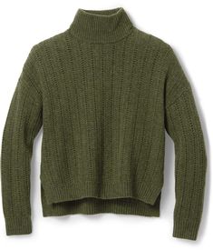 Love turtlenecks? You'll love the women's REI Co-op Wallace Lake Wool sweater  which features a high neck for added warmth on chilly nights around the campfire. Olive Sweater, Wool Sweaters Womens, Around The Campfire, Sweaters Women, Ecru Color, Pullover Sweater Women, Rei Co-op, Wool Sweater, Campfire