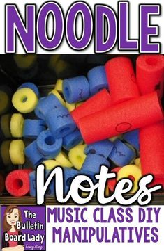 the cover of noodlele notes music class diy manipuatives