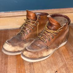 Red Wing 10875’s Up For Sale! Size 10.5 D Look Very Similar To The 875 Style. Really Great Patina On These Leather Boots And Tons Of Life Left! 10 Years Old. You Could Bring Some Color Back To Them With Conditioning Or Leave As Is. Ask Questions Prior To Buying. Will Do My Best To Answer And Can Upload More Pics If Needed. Rugged Work Boots With Leather Sole And Round Toe, Vintage Work Boots With Leather Sole And Round Toe, Rustic Boots With Vibram Sole And Round Toe, Casual Work Boots With Reinforced Heel And Snip Toe, Leather Sneakers With Reinforced Toe, Rustic Work Boots With Rubber Sole, Rugged Leather Shoes With Rubber Sole And Round Toe, Leather Sneakers With Reinforced Heel, Casual Closed Toe Work Boots With Vibram Sole