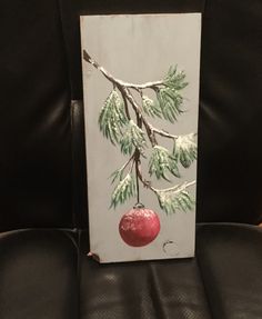 Christmas Leaners, Driftwood Painting, Fence Painting, Ornament Painting, Wood Paintings, Painting Instructions, Dollar Tree Christmas Decor, Fall Canvas Painting, Christmas Art Projects