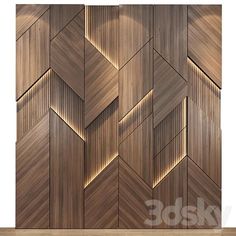 an abstract wooden wallpaper design with geometric patterns on the wood grained paneling