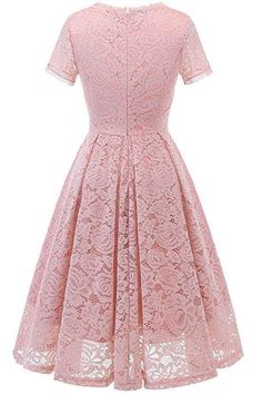 Abiti corti in pizzo da ufficio con maniche per donna - Bridelily Pink Knee-length Dress With Lace Patchwork, Fitted Lace Pleated Midi Dress, Fitted Lace Midi Dress With Pleats, Fitted Lace Pleated Dress, Fitted Pleated Lace Dress, Lace Pleated Midi Dresses, Pleated Lace Midi Dresses, Western Lace Dresses, Long White Lace Dress