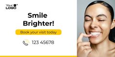 Sleek Dentist Website Header Template  Visme Header Template, Website Header, Web Graphics, Website Branding, Sleek