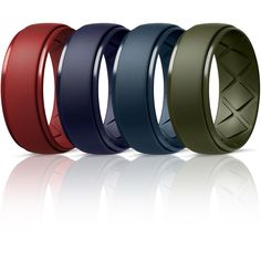 four different colors of wedding bands