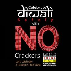 an advertisement for crackers in india with the words celebrate diwali safely and no