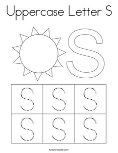 an uppercase letter s worksheet with the letters s and s on it